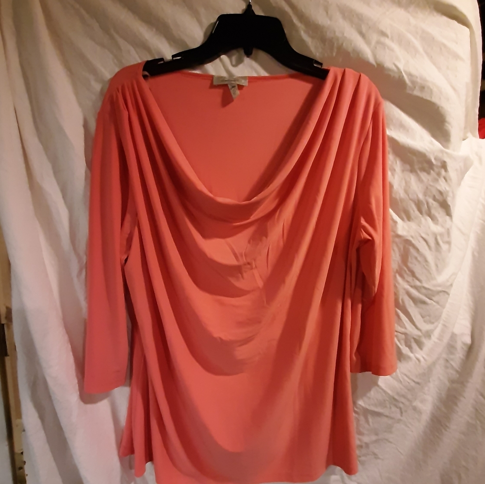 Dress Barn Womens Scoop Neck Stretch Knit top 2x